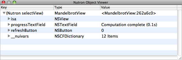 Directly inspecting a selected view